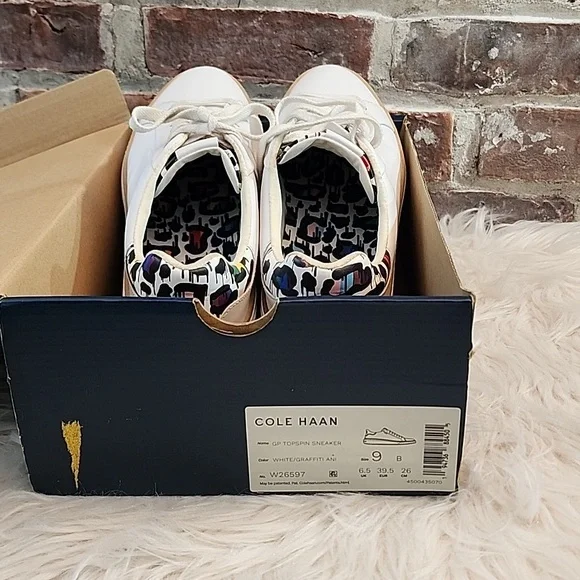 Cole Haan Women's GrandPro Topspin Sneakers White/Graffiti, Size 9B - Picture 16 of 17